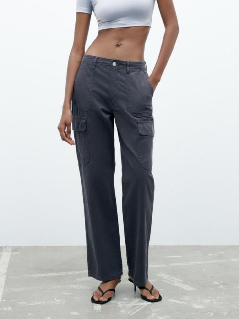 Zara Straight Leg Cargo Pants - Picture 9 of 10